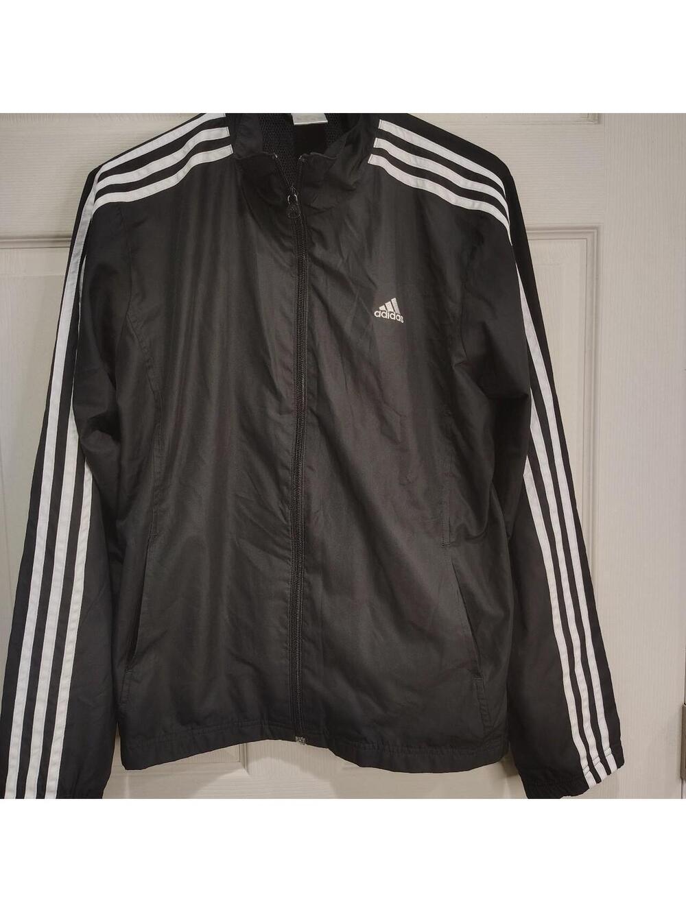 Adidas black windbreaker. Size large